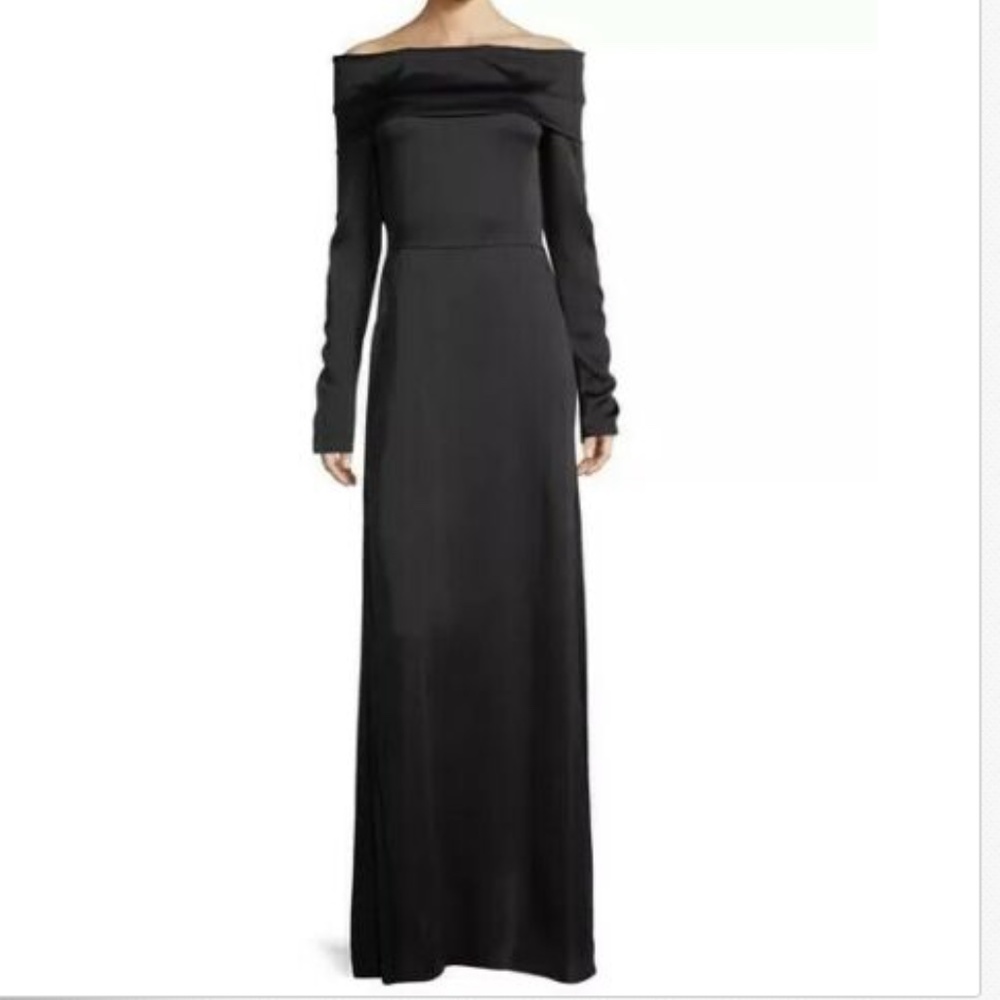 Theory Elegant Maxi Dress Kensington Black Tie